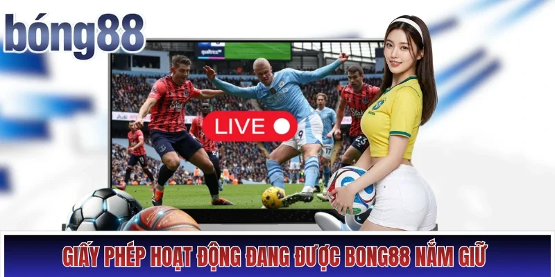 Giấy phép hoạt động đang được Bong88 nắm giữ